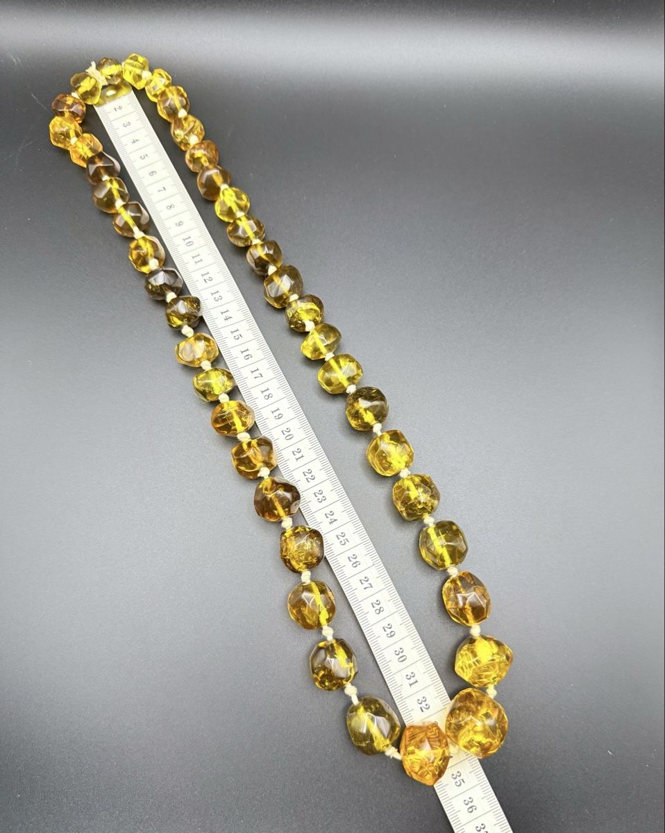 Catenine: Facettierte Bernstein-Vintage-Halskette – Usato da Lamone venduto da LaCantinaMagica 8