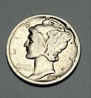 Pièce de monnaie Mercury Dime 1942, États-Unis, 2.39g