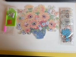 DIAMOND PAINTING BLUMEN STRAUSS FENSTERBILD
