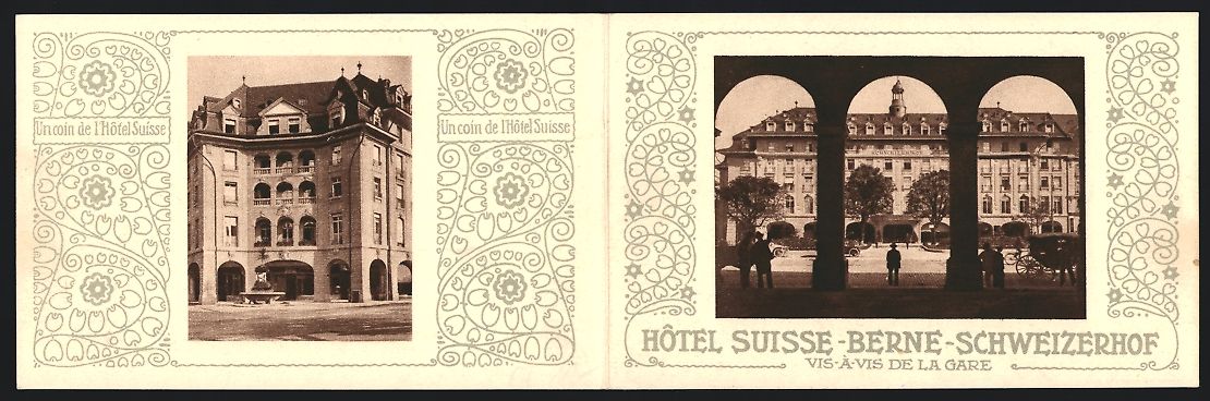 Altre raccolte & rarità: Klapp-Vertreterkarte Bern, Hotel Suisse, – Usato da Berlin venduto da bartko-reher