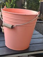 Metall Deko Eimer, H 28 x Ø 28 cm (oben gemessen)