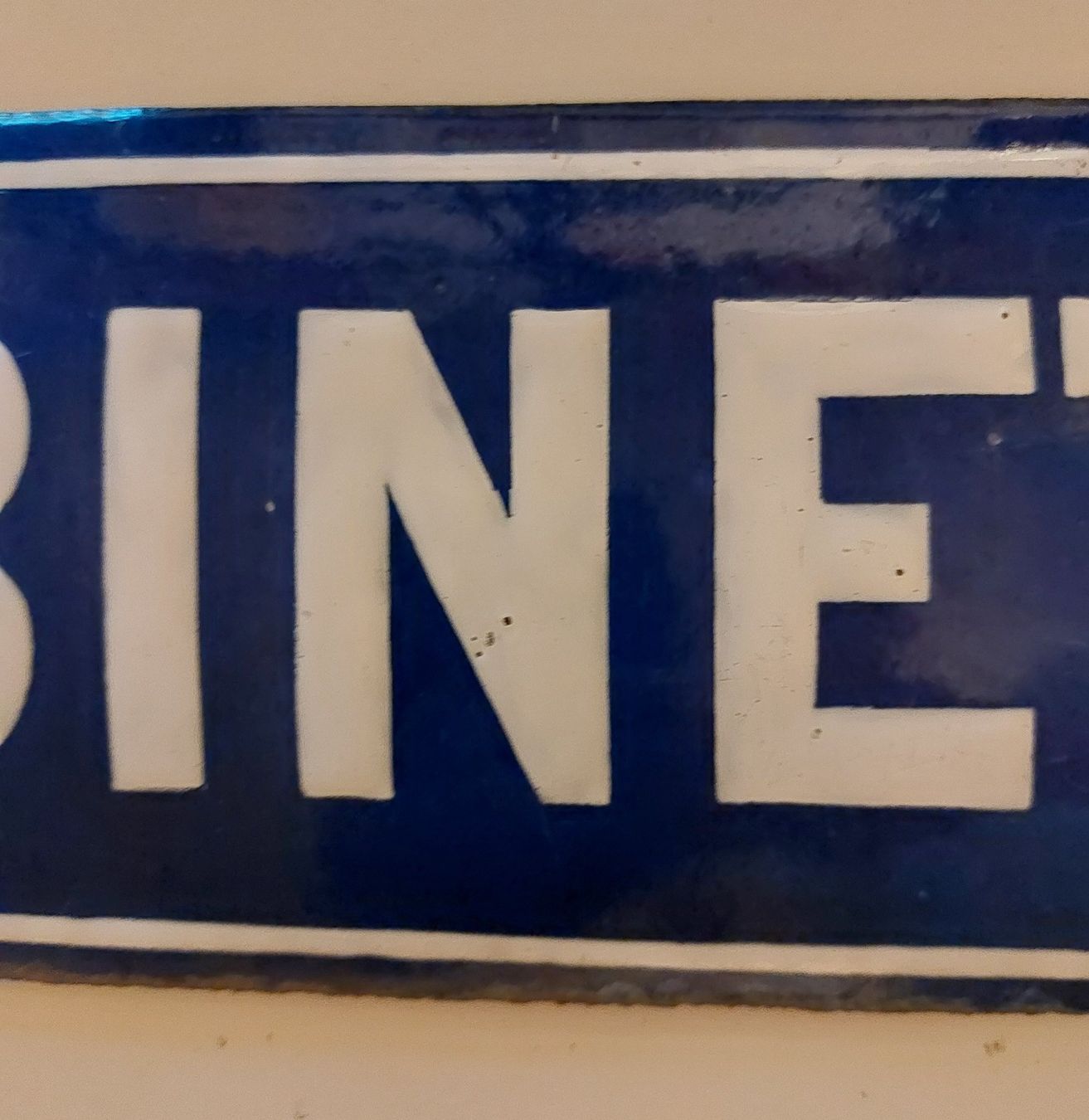 SBB/CFF/FFS Insegne: Emailschild CABINETS plaque émaillée – Usato da Schenkon venduto da TG10 2