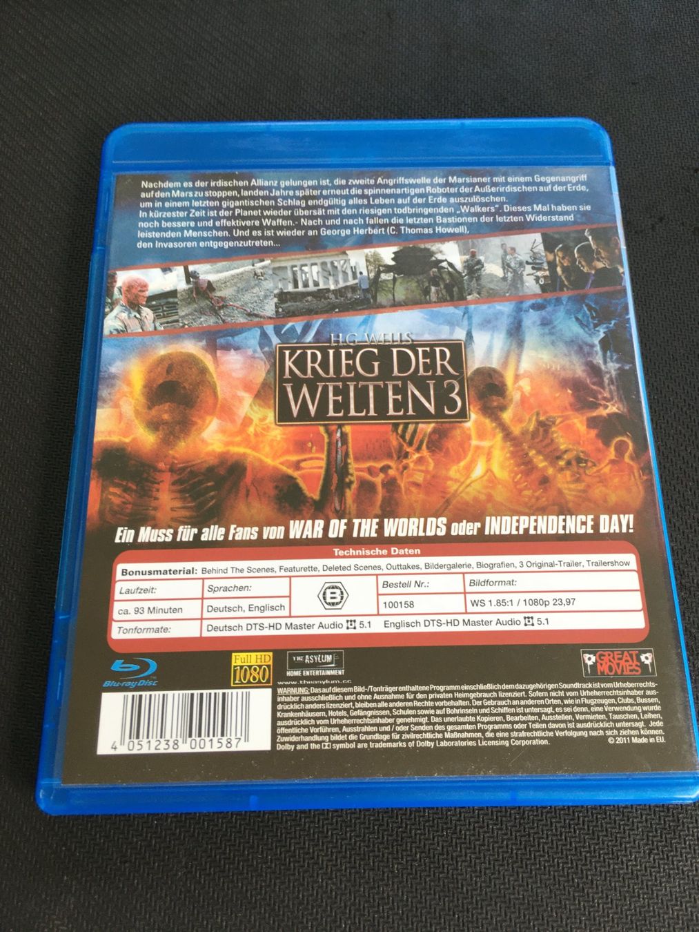 Tutti i DVDs: Krieg der Welten 3 [Blu-ray] – Usato da St.Gallen venduto da MedienJoe 1