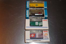 MÄRKLIN  °°° 4 WAGONS MARCHANDISES AVEC BOÎTES D'ORIGINE°°°