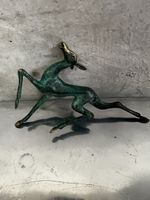 Bronze Figur Reh Antikstil mit Patina ca. 14cm hoch