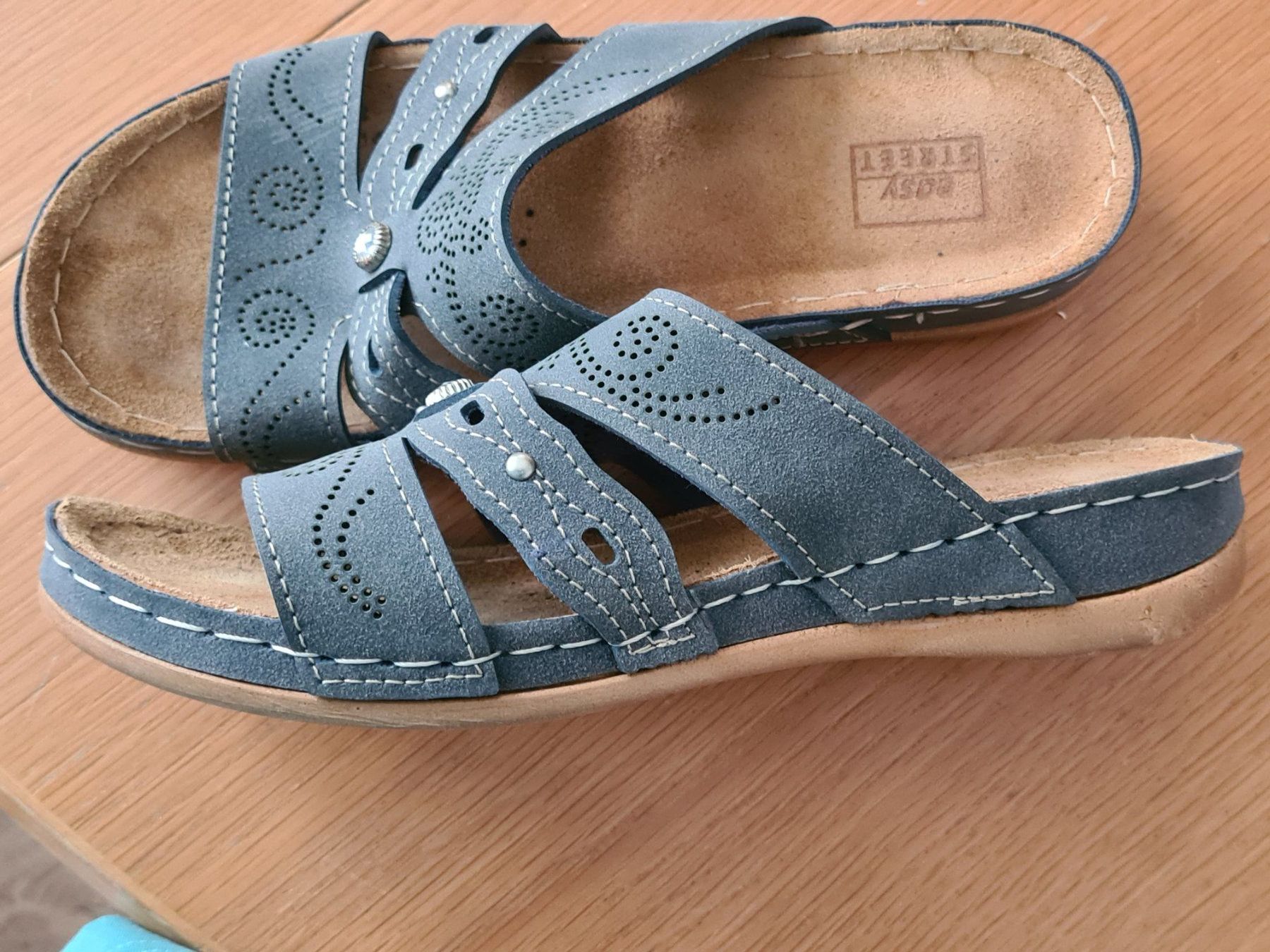 Scarpe da donna: grau-blaue Sandalette Grösse 39 – Usato da Olten venduto da chaas21 1