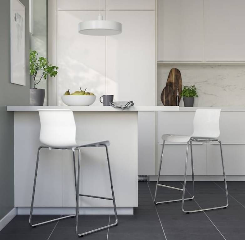 Hocker: 2 tabourets de bar IKEA GLENN  blanc/chromé – Neu und originalverpackt aus Pully von tat_x5cn 2
