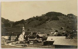 AK St. Peterzell mit Pferdefuhrwerk
