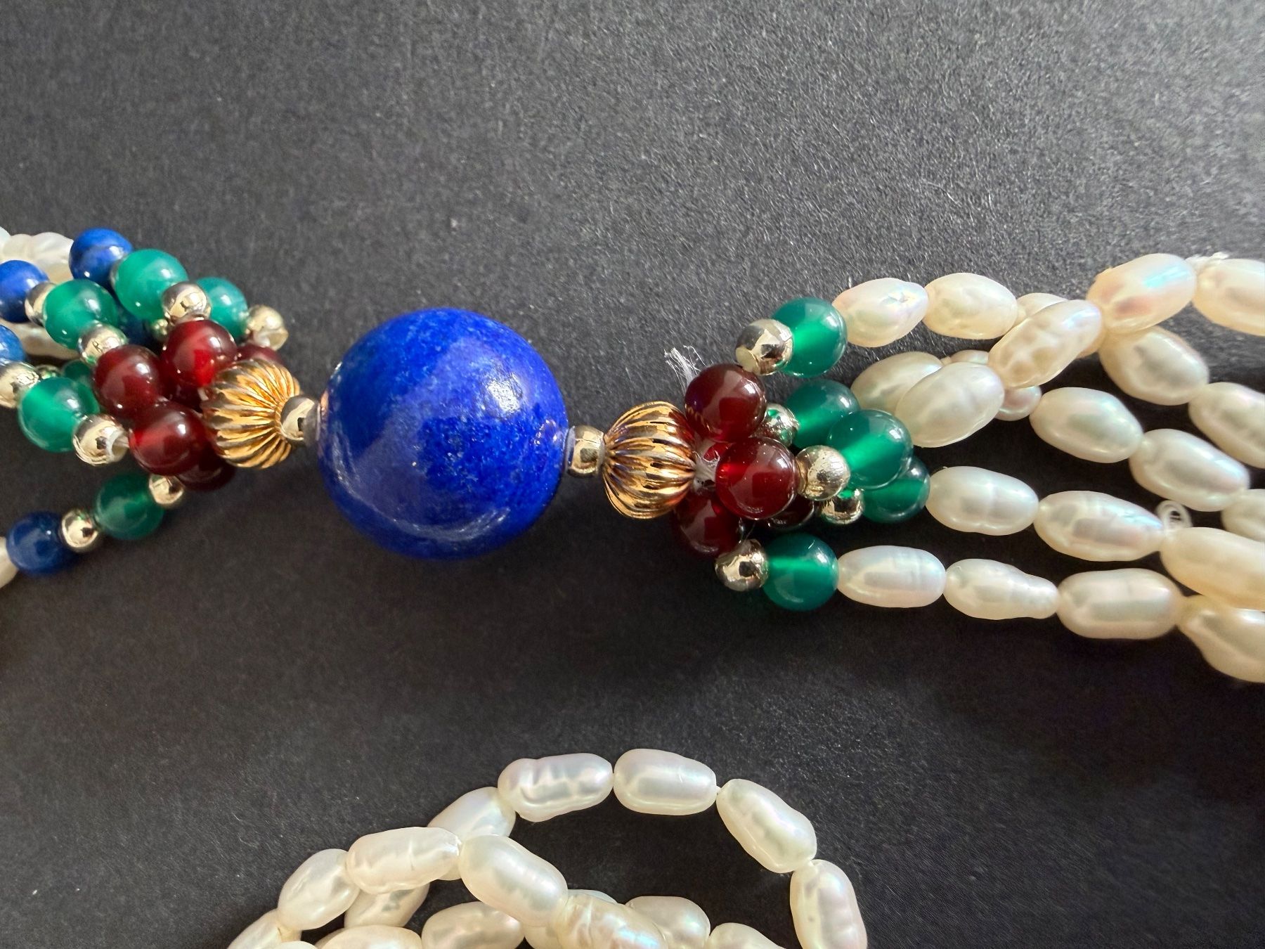 Catenine: Echte Perlen Kette mit Lapislazuli – Usato da Spiegel b. Bern venduto da Rogger72 4