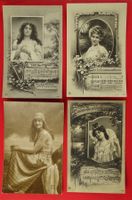 FRAUEN, 4 KITSCHKARTEN, FOTOS, MUSIK, NOTEN