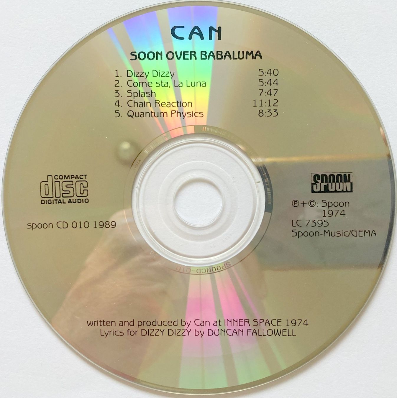 CD: CAN - SOON OVER BABALUMA – Usato da Bottens venduto da hotter-than-hell 2