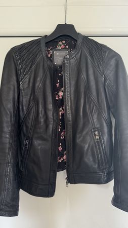 Veste en cuir Street One noire, taille 38, automne stylé