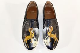 Givenchy Bambi Print Slip-On Leder Sneaker schwarz Gr. 40