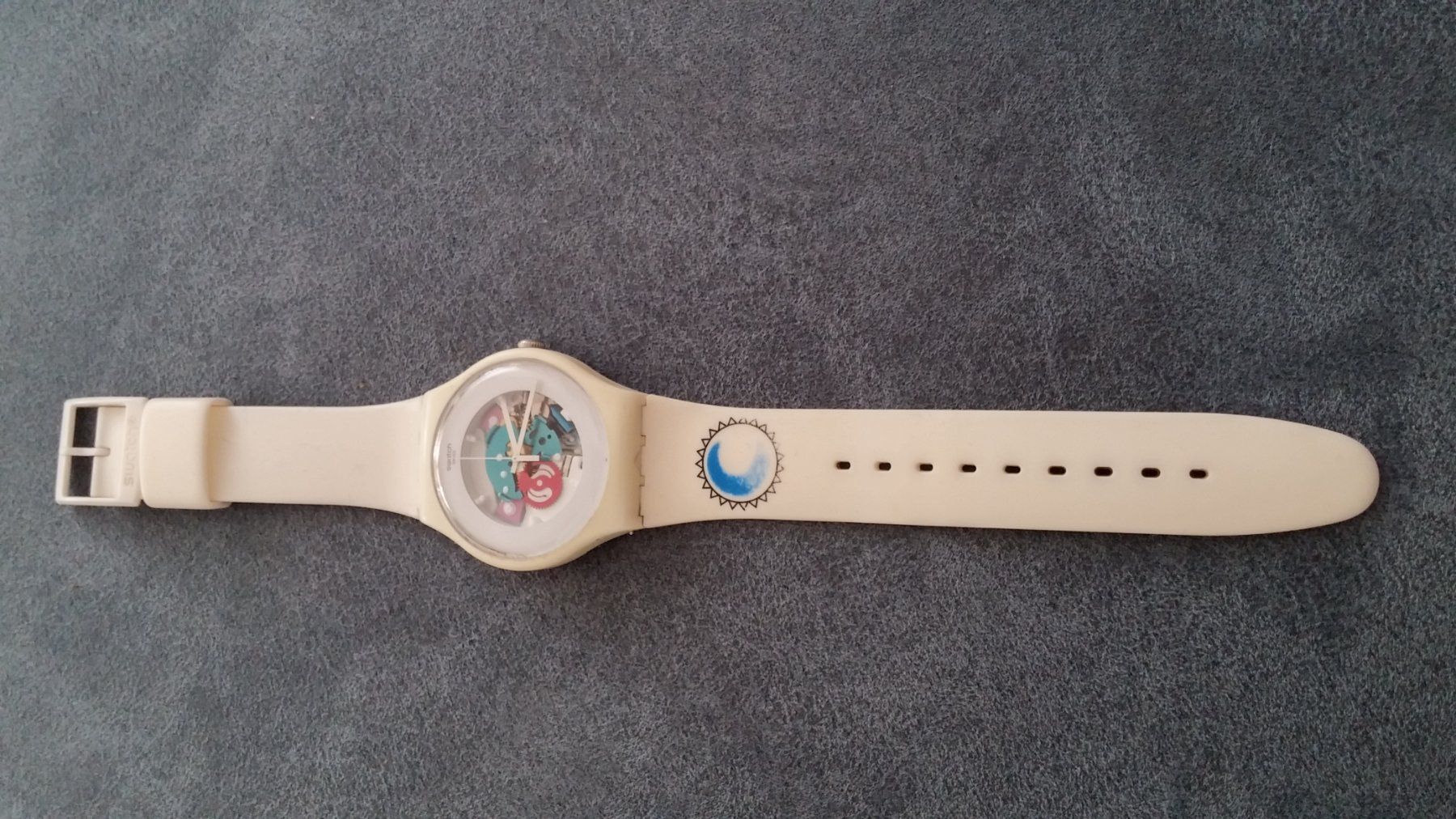 Swatch Orologi: Original Swatch Weiss, XL – Usato da Zürich venduto da sendbad 4
