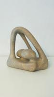 Abstrakte Speckstein Skulptur 22 cm massiv & dekorativ