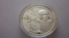 Silbermedaille : Steinstossen , Volksbräuche ;PP