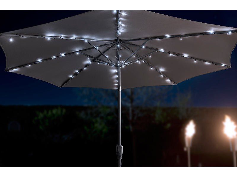 Ghirlande e barre luminose: Solar-LED-Sonnenschirm-Lichterkette – Nuovo e nell'imballaggio originale da Giubiasco venduto da news-shop 1