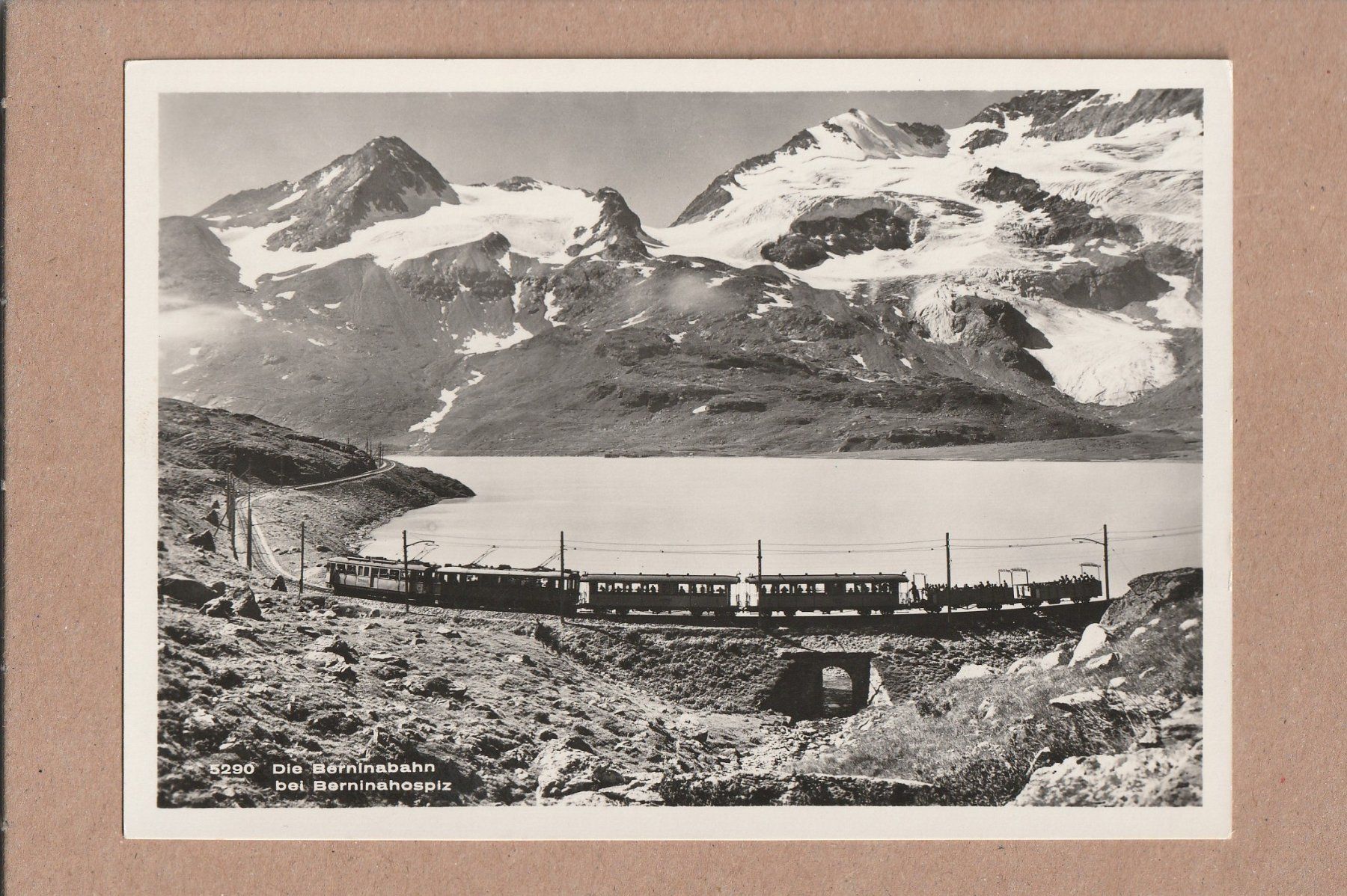 Cartes postales: Berninabahn bei Berninahospiz – D'occasion à Würenlingen par wetroki