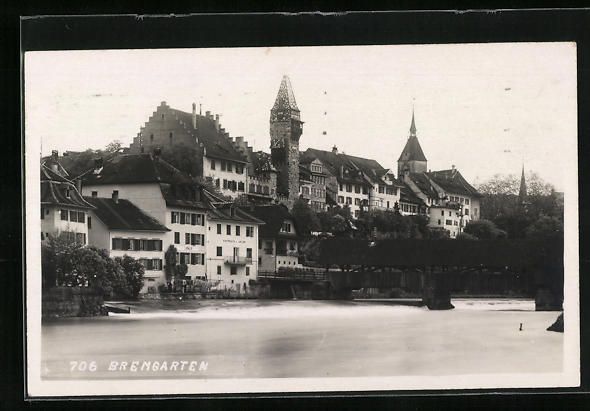 Cartoline postali: AK Bremgarten, Teilansicht, 1925 – Usato da Berlin venduto da bartko-reher