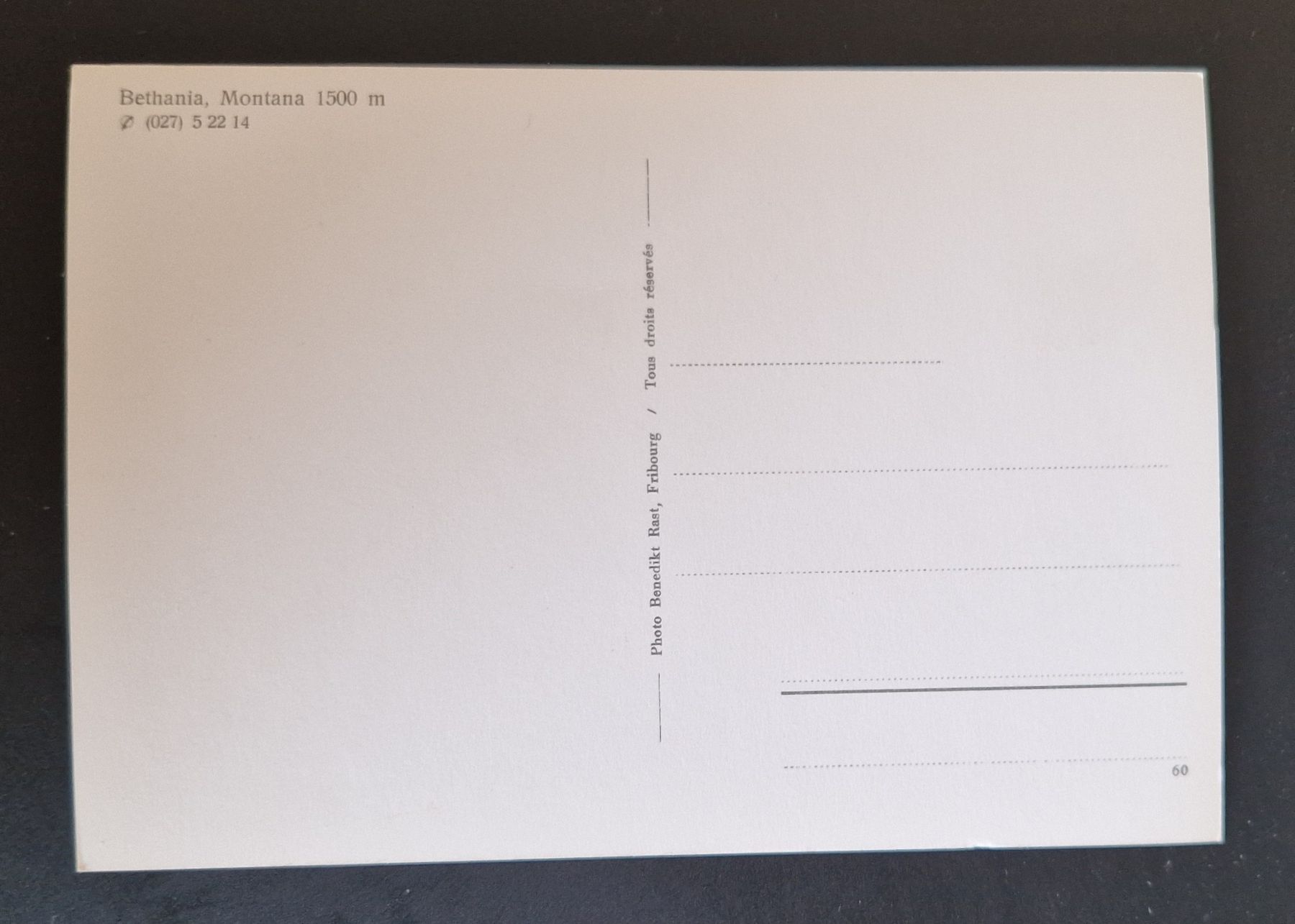 Cartes postales: Bethania, Montana – D'occasion à Ebikon par Donar50 1