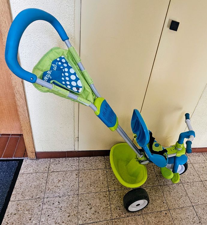 Draisienne évolutive Bébé Avec Canne Parentale - Dès 10 Mois, Harnais Sécurité, Pare-soleil, Panier