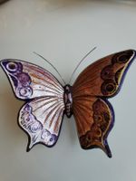 Schmetterling Gipsfigur lila Unikat