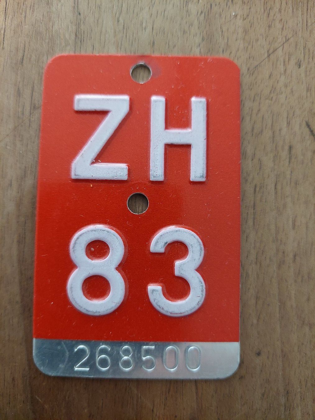 Insegne: Velonummer ZH83 - plaque velo – Usato da Dübendorf venduto da vonwegenvergeben