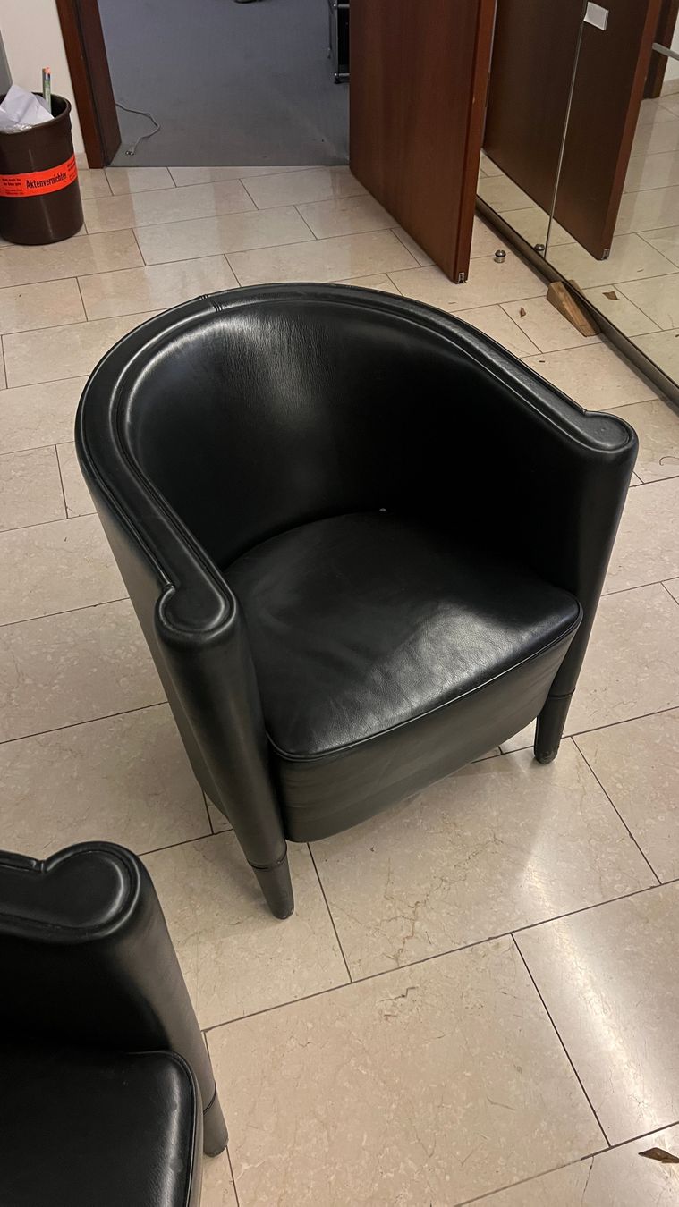 Moroso Sessel: Moroso Rich Sessel schwarz Leder – Gebraucht aus Affoltern am Albis von Zapro