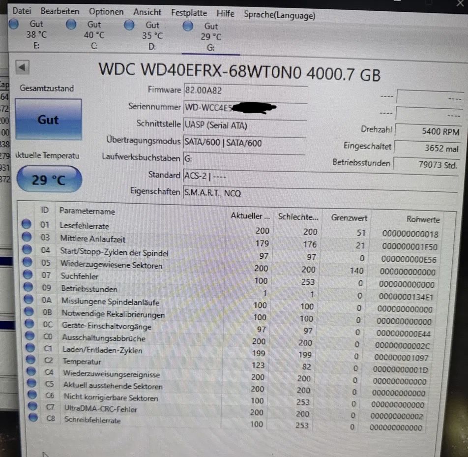 Western Digital Dischi rigidi: 4tb wd red hdd cmr clean smart – Usato da Au ZH venduto da ane_2c5z 1