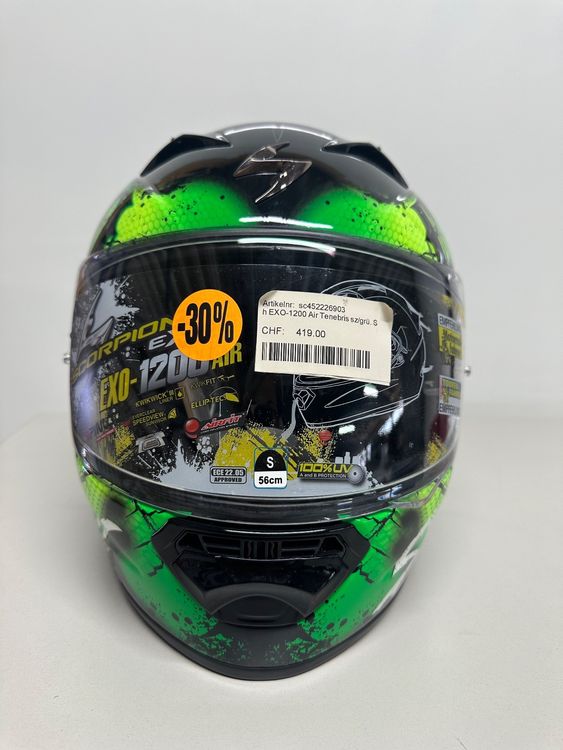 Casques & visières: Scorpion EXO-1200 Air Tenebris Gr.S (55-56cm) – Neuf avec emballage d'origine à Schänis par alegra8853