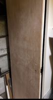 Holzschrank unlackiert mit Speise Glas -Schubladen