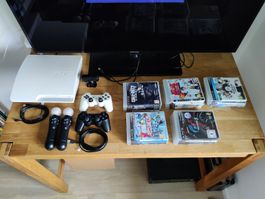 PS3 - 300GB + 19 Videospiele + cam + 2move Kontrolle.