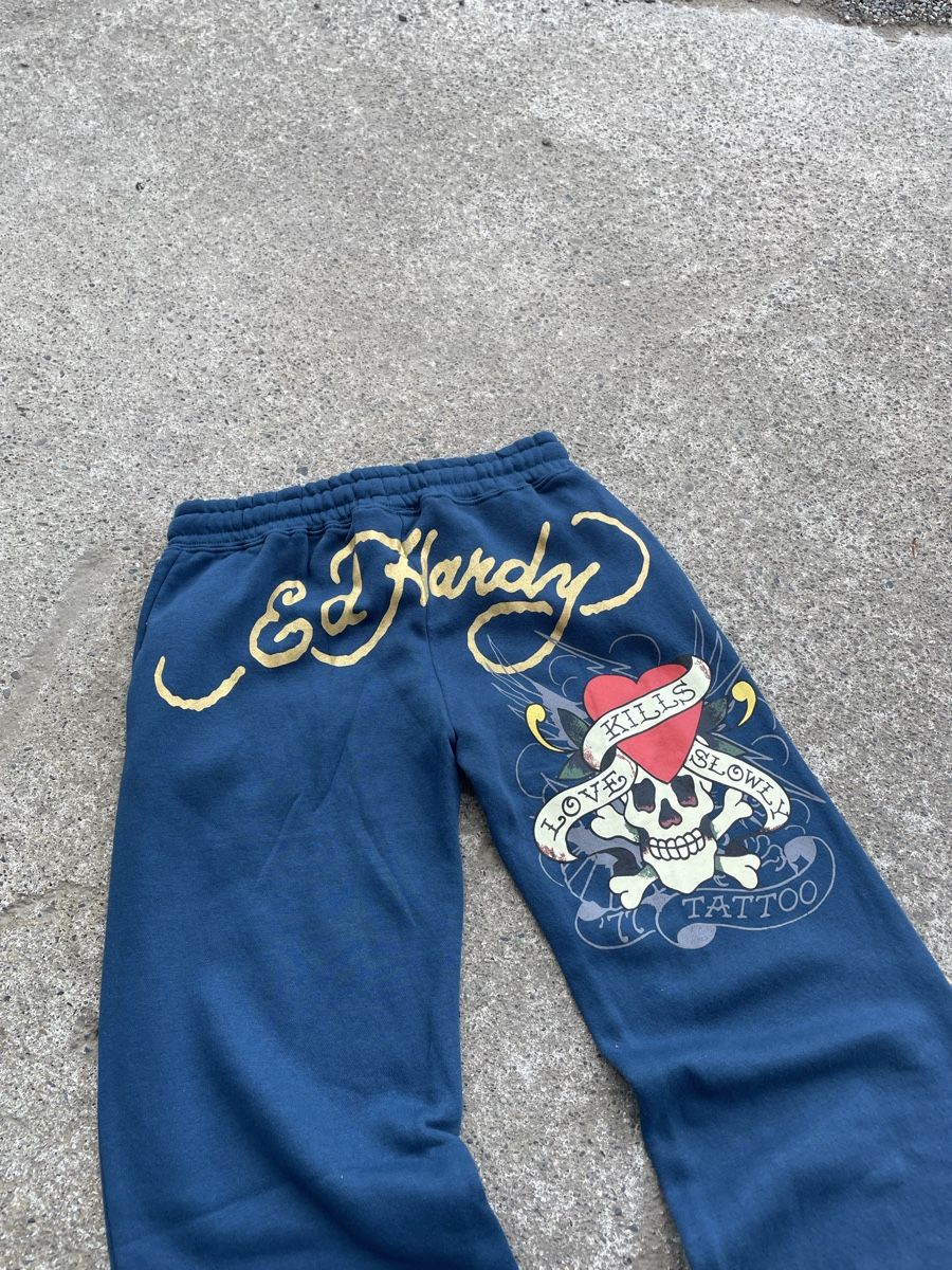 Ed Hardy Hosen: Ed Hardy Jogginghose blau Grösse S mit Print – Neu (gemäss Beschreibung) aus Eggenwil von CNSRVINTAGE 5
