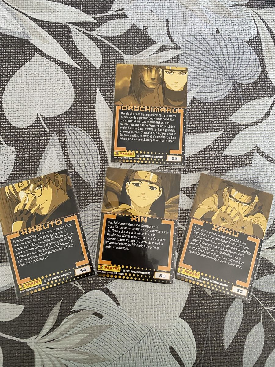 Panini Sammelbilder & Trading cards: Naruto Panini Karten Jahr 2002 – Neu (gemäss Beschreibung) aus Zollikofen von Shiraga 1