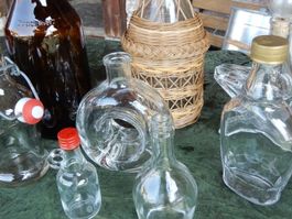 8ER SET GLASFLASCHEN RUSTIKAL ( EINMACHGLÄSER )