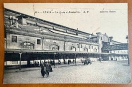 Paris - Gare d'Austerlitz - Calèches & personnages 1930
