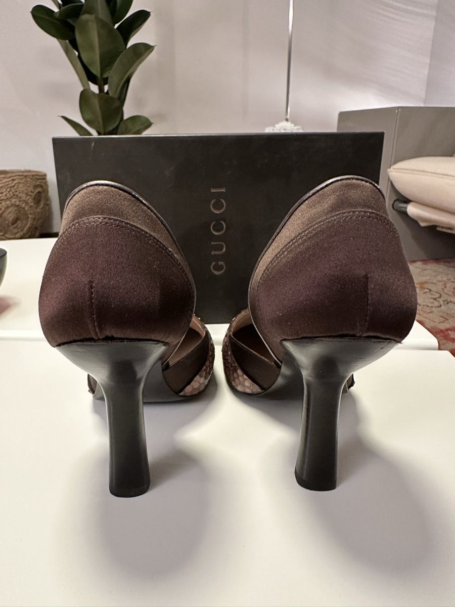 Gucci Scarpe da donna: Gucci Pumps Satin Python brown 38.5 size  – Nuovo e nell'imballaggio originale da Zürich venduto da LoveFashion76 6