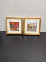 Deux cadres en bois avec photos état neuf 20x20cm