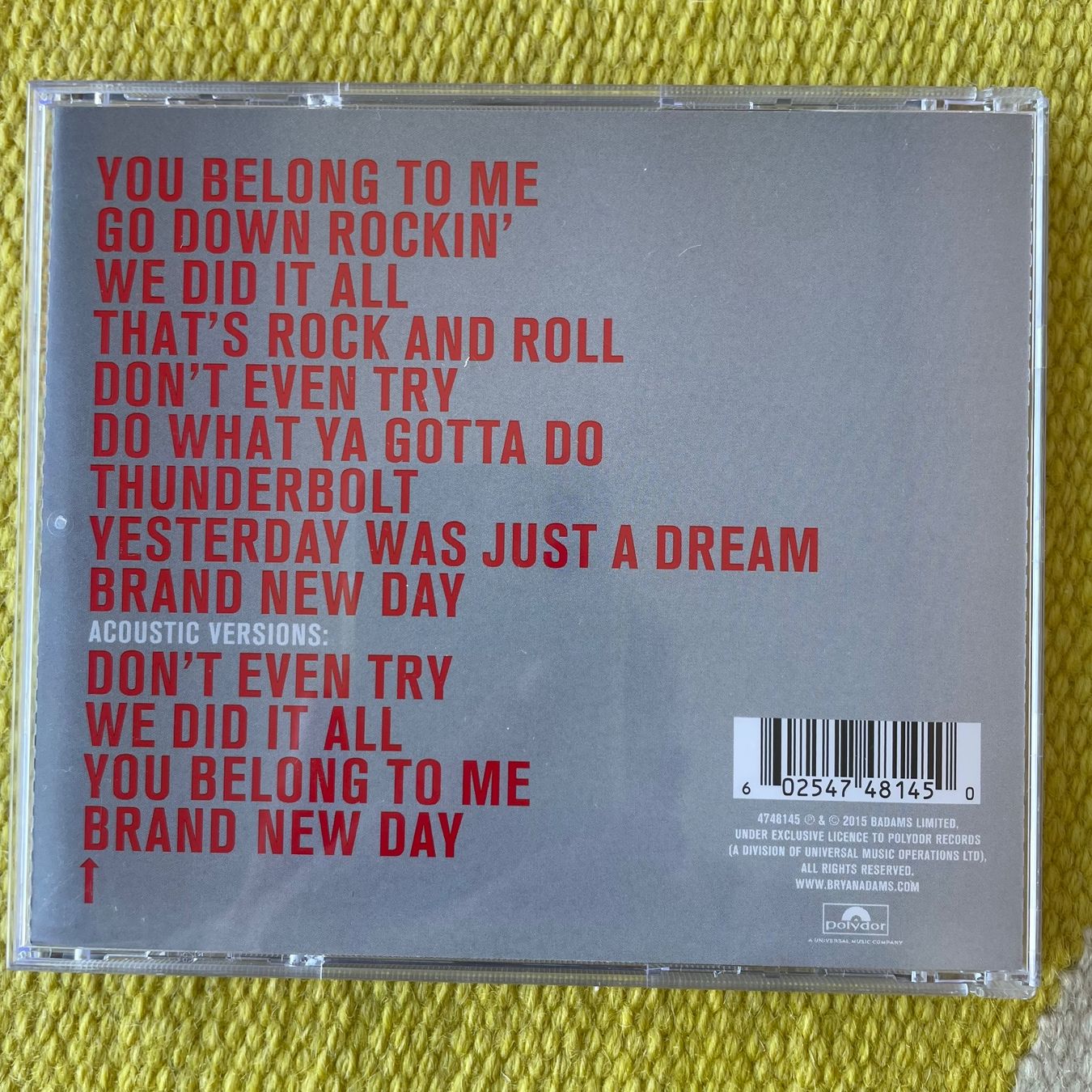 CD: BRYAN ADAMS-GETUP – Usato da Rorschacherberg venduto da CD-Roli 1