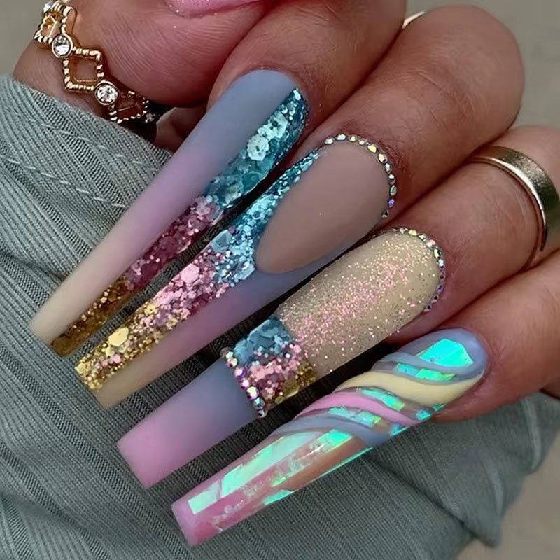 Unghie finte: Nail Tips Square X-Large Fullcover Press-On – Nuovo e nell'imballaggio originale da Riffenmatt venduto da Nail_Art_Outlet