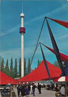 Lausanne Expo 64  Secteur du port et la tour "Spiral", AK