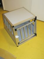 Hundetransportbox Alu/Holz neuwertig