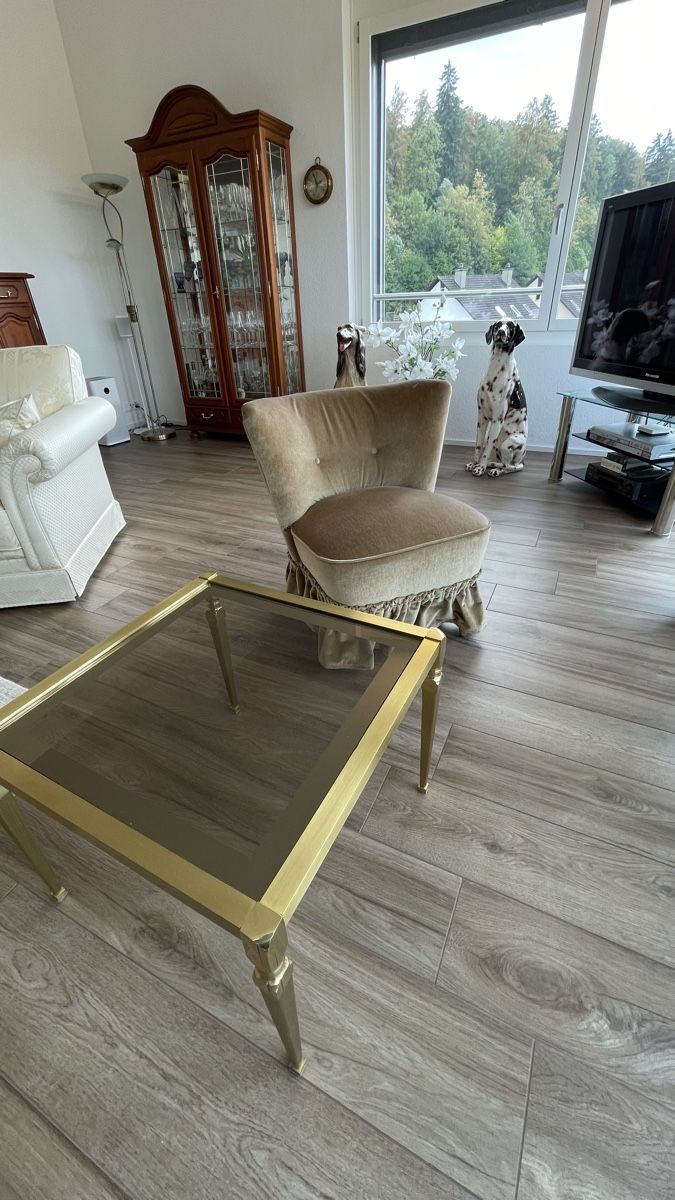 Tavoli: Tisch Messing Glas 60x60 – Usato da Wettswil venduto da MoeLu 4