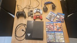 PS4 - 6 jeux - 4 manettes - chargeur manettes double -casque