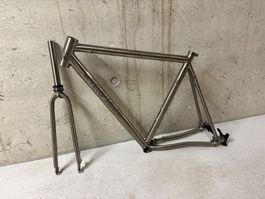 custom bikepacking gravel titanium bicycle frame + fork