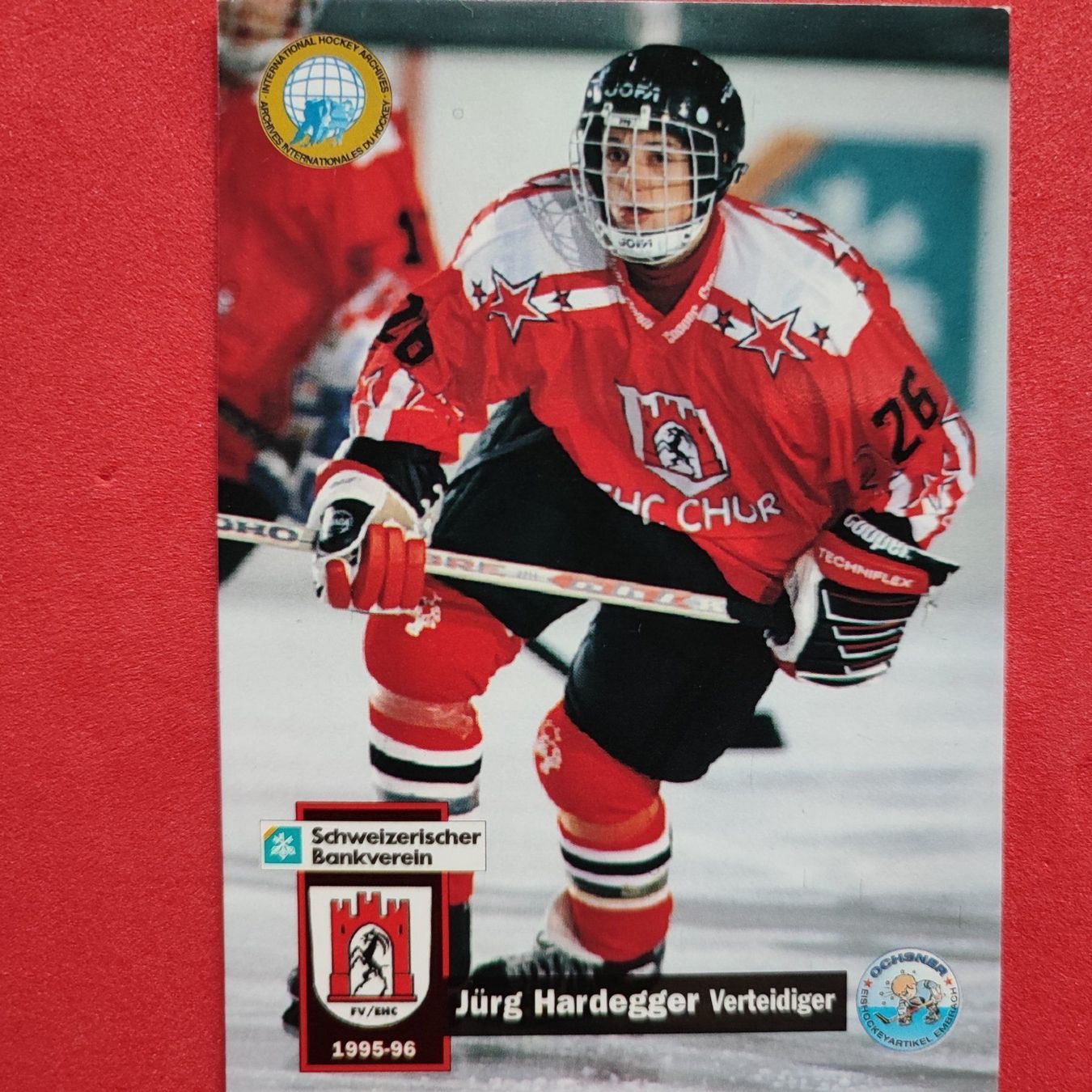 Carte collezionabili: Jürg Hardegger - EHC CHUR - 1995/96 – Usato da Dübendorf venduto da kb86_MOVIE