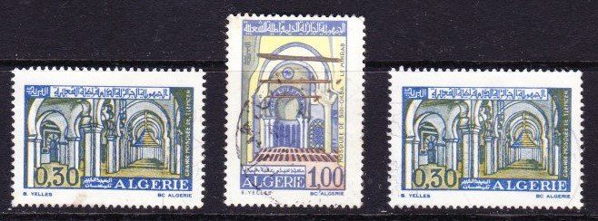 Tutti i francobolli: 3 timbres Algérie - 1970 - Obl. – Usato da Blonay venduto da Leglaude_01