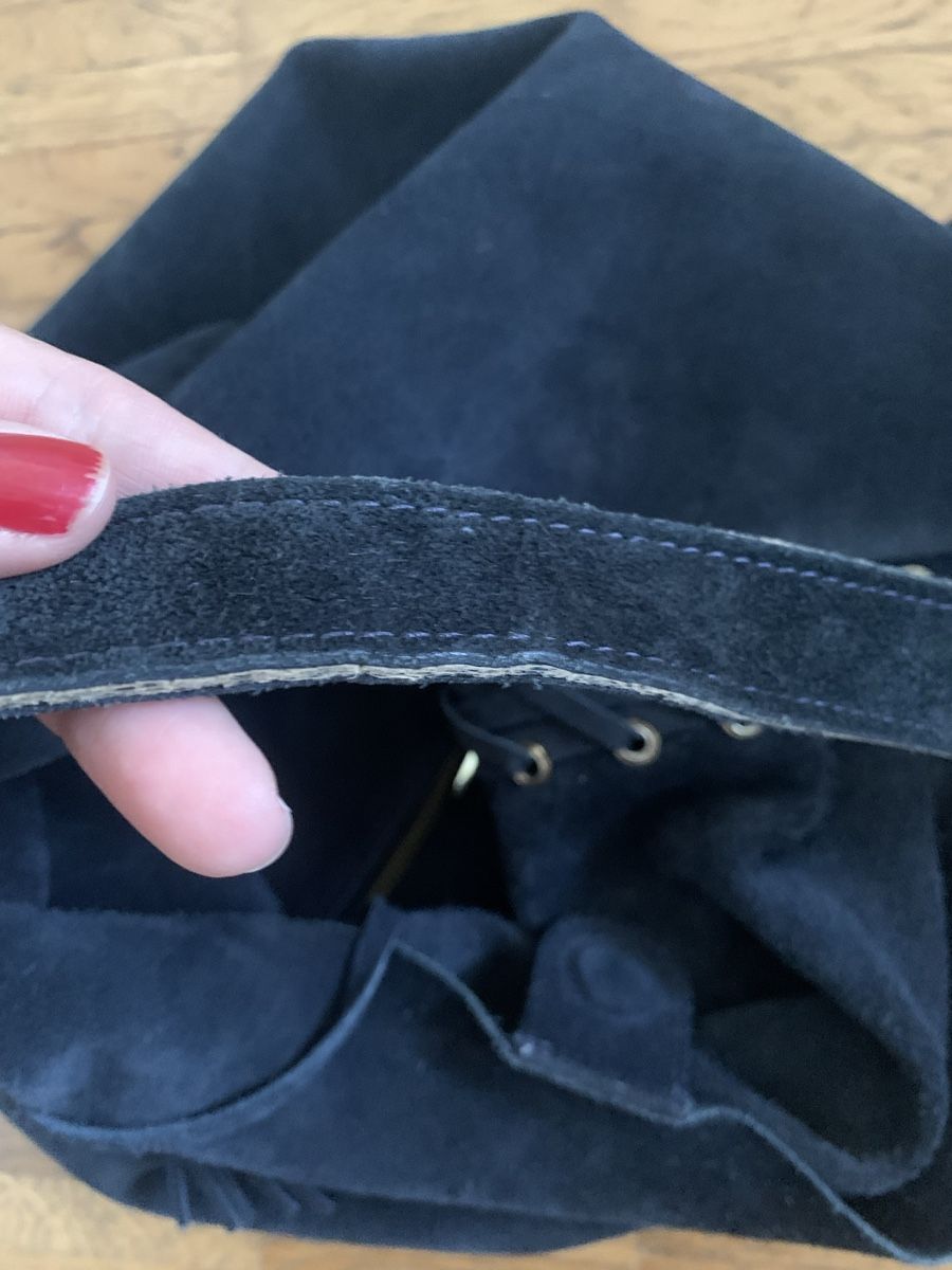 Borse da donna: Paul Kehl wildleder tasche blau – Usato da Zürich venduto da Nikuska32 8