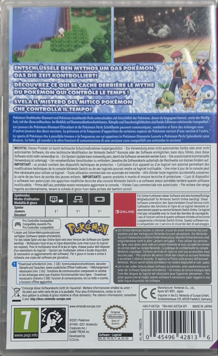 Pokémon Giochi: Pokémon Strahlender Diamant -mit Hülle – Usato da Stein AG venduto da ellenacleofea 1