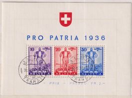 Y20) 1936 Block Pro Patria W8, sehe Scan